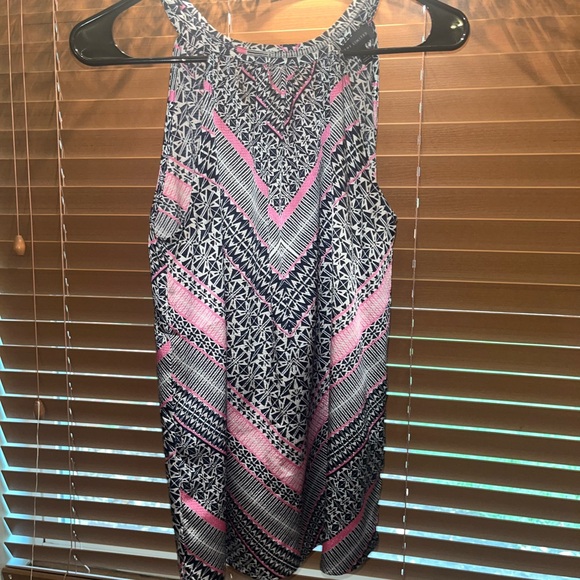 Navy blue and pink shell top - Picture 1 of 4